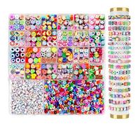 EOPUOZS 2300pcs Abalorios para Hacer Pulseras, Cuentas para Pulseras con Cordón Elástico, Kit Pulseras para Hacer Niña, DIY Joyas Pulseras Manualidad, Regalos para Niña 6-12 Años