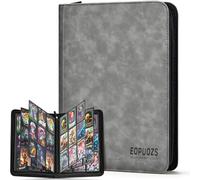 EOPUOZS Album de Cartas Coleccionables, Album para Cartas con Cremallera, 540 Bolsillos Carpeta de Tarjetas de Impermeable, Regalo para niños y adultos, Gris (540 Bolsillos)