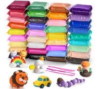 EOPUOZS Arcilla Polimérica, 36 Colores Air Dry Clay, Arcilla Polimerica Secado al Aire, Foamy Moldeable con 3 Herramientas, Regalo para Niños y Niñas de 3-12 Años