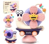 EOPUOZS Juguete con Ventosa para Trona, Spinner con Ventosa Bebe, Juguete Sensorial Montessori Bebe a Partir de 6 Meses, Regalo para Niños Niñas 7 8 9 10 11 12 Meses (Morado)