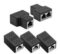 EOQIFJM Divisor Ethernet, paquete de 5 divisores de cable de Internet 1 en 2/1 en 1 salida de alta velocidad cualquiera de los dos divisor de red RJ45 LAN extensión de red para cable Cat8/7/6/5e/5