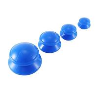 Eorleya Azul Latas de VacíO Masaje Ventosas de Silicona Absorbente de Humedad Ventouse Anti Celulitis Fisioterapia Dispositivo de Cuidado de 4 Piezas