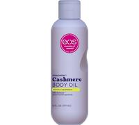eos Aceite corporal con vainilla de cachemira e hidratación de cachemira 24 horas Qualan vegetal para calmar, suavizar y cuidar la piel seca, 177 ml blanco