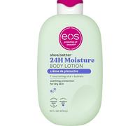 eos Loción corporal Shea Better - Crema de Pistachio 24 horas hidratante · Ligero y no grasoso · Con manteca de karité natural · 473 ml