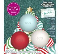 eos Holiday Lip Balm Gift Set- Peppermint Twist Candy Cane Swirl & Sweet Mint Limited-Edition Skincare Stocking Stuffers 0.25 oz 3-Pack