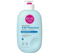 eos Shea Better Body Lotion - Fragrance Free, 24 horas de hidratación para el cuidado de la piel, 16 oz