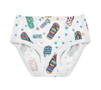 EOSDT Ropa interior de algodón para niñas, chanclas coloridas para verano, lindas bragas para niñas, ropa interior floral, 2T, Chanclas coloridas de verano, 8 años