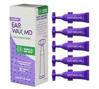 eosera® Ear Wax MD® - Gotas de limpieza de cera, 5 unidades, frascos de un solo uso, acción rápida, descompone y disuelve la cera en solo 1 tratamiento, clínicamente probado, suave y seguro