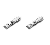 Eoslcusmvl 2X Cortaúñas Portátil Cortaúñas Profesional de Acero Inoxidable Cortadora de Uñas de Viaje Cortadora de Uñas Máquina Cortadora de Uñas de Los Pies