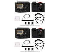 Eoslcusmvl 2X de Guitarra Acústica Sintonizador de 5 Bandas Ecualizador Eq de Amplificador de Preamplificador