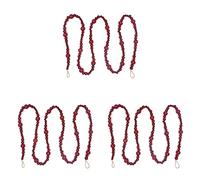Eoslcusmvl 3X Guirnalda de Cuentas de Madera de 7 Pies Casa de Campo Decoración del Hogar árbol de Navidad de Campo Decoraciones Boho Repisa para Colgar En la Pared Cuentas de Oración