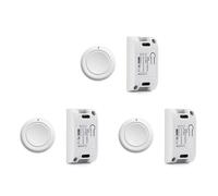 Eoslcusmvl 3X Interruptor de Luz InaláMbrico para el Hogar Inteligente 433 MHz Control Remoto AC 110V 220V BotóN Pulsador del Receptor Interruptor de LáMpara del Techo del Dormitorio