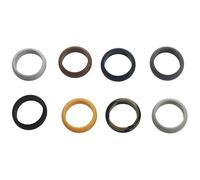 Eoslcusmvl 8Mm Popular Plata Hombres Negros Anillos De Silicona Fresco Mujeres Anillo De Bodas De Goma Ambiental Anillo Deportivo 8Pcs Set # 9