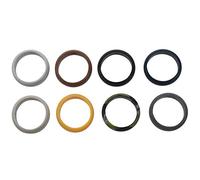 Eoslcusmvl 8Mm Popular Plata Hombres Negros Anillos Frescos De Silicona Mujeres Anillo De Boda De Goma Ambiental Anillo Deportivo 8Pcs Set # 14