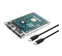 Eoslcusmvl Carcasa para Disco Duro SSD de 2,5 Pulgadas A USB 3.1 Tipo C de 4 TB, Carcasa Transparente para Disco Duro Externo, Apto para UASP III para Ordenador Portátil