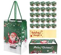 Eoslcusmvl Juego de Alcancías Navideñas, Caja de Regalo con Forma de Explosión para Dinero, Alcancía Navideña para Tirar de Regalos en Efectivo (Verde, 25 Piezas)