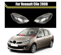 EOTCXJBX Cubierta de lente de cristal for faros delanteros, carcasa de pantalla compatible con Renault Clio 2008, carcasa de luz transparente, pantalla de lámpara, carcasa de faro(Right)
