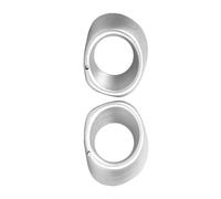 EOTCXJBX Cubierta de parachoques delantero ABS plateada y negra for Mitsubishi Outlander 2013-2015, marco de cubierta de faro antiniebla, bisel, carcasa, 6400D571(Silver)
