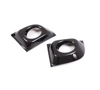 EOTCXJBX Kit de pegatinas decorativas for marco de protección de faros antiniebla delanteros, compatibles con Fiat 500 2011-2015, ABS, fibra de carbono, accesorios exteriores for coche.(Fog Light B)