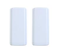Eouayoree 2 Uds Puente WiFi InaláMbrico Al Aire Libre CPE Enrutador WiFi 5,8 GHz 450Mbps Repetidor Extensor WiFi 2-3KM Enchufe de la UE de Alcance