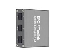 Eouayoree Divisor de Audio Digital SPDIF 1x3 Toslink Óptico de 3 Vías Adaptador Compatible con LPCM 2.0 DTS -AC3 para/TV/para/Amplificador