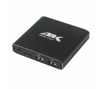 Eouayoree Mini 4K 265 Reproductor de Publicidad Media Player Soporte TF Tarjeta de Disco USB 1080P Full HD Multimedia HDD Player Enchufe de la UE