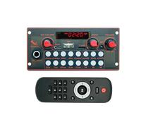 Eouayoree Placa Decodificadora de MP3 2x10W 20W Amplificador Reproductor de Audio 5V DIY Reproductor de MP3 Módulo de Radio FM para Automóvil TF USB Micrófono Grabación Bluetooth5.3 A