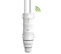 Eouayoree Repetidor WiFi InaláMbrico para Exteriores AC600 Enrutador Ap Dualdand 2.4G+5Ghz Extensor de Alcance PoE