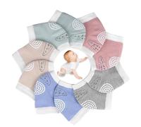 EOUIAV Rodilleras Bebe, Rodilleras Bebé para Gatear Antideslizantes Algodón Unisex Rodilleras para Gatear