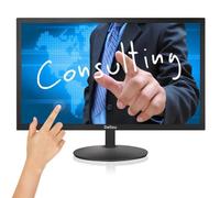 Eoulyee Monitor de pantalla táctil de 24 pulgadas, pantalla LCD de vigilancia, monitor de cámara de seguridad, pantalla CCTV, interfaz multifuncional, HDMI, AV, BNC, VGA, USB, entrada de PC, monitor