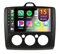 Eouyt Android Radio Coche para Ford Focus Exi MT 2 3 Mk2/Mk3 2004-2011 con Carplay Android Auto, Radio Táctil de 9 Pulgadas con WiFi Bluetooth(Black,8Core(8+256GB))