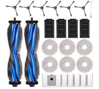 EOVWAEO Juego de 25 accesorios para robot aspirador ECOVACS DEEBOT T50 PRO Omni / T50 Omni / T50, accesorios de repuesto, 2 cepillos principales, 6 almohadillas de limpieza, 6 bolsas para el polvo, 6