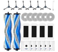 EOVWAEO Juego de accesorios para Ecovacs Deebot T30 Omni / T30 Pro Omni / T30 Pro Omni / T30, accesorios de repuesto, 2 cepillos principales antienredos, 6 almohadillas de limpieza, 6 bolsas para el