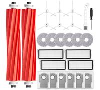 EOVWAEO Juego de accesorios para robot aspirador Roborock Qrevo S/Qrevo Pro/Qrevo Maxv, accesorios de repuesto, 2 cepillos principales, 6 almohadillas de limpieza, 6 bolsas de polvo, 6 cepillos