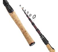 EOW XPEDITE Portable Telescopic Fishing Rods, Spinning & Casting, 24T Carbon Blanks & Solid Carbon Tip, Cork Handle, Travel Rod, Short Collapsible Rods (Rod - Spinning/Action Fast/Power M, 5'6")