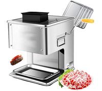Eoweiot Máquina cortadora de Carne de 220 V, rebanadora de Carne eléctrica de Acero Inoxidable de 850 W, rebanadora de Alimentos eléctrica, para rebanadas (2.5mm)