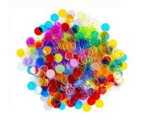 Eowppue Bingo Mega Pack de 500 Fichas de Calidad Superior en Colores Variados, Ideal para Enseñanza de Matemáticas y Juegos