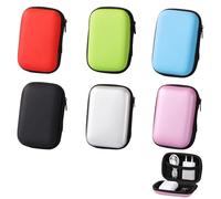 Eowppue Caja organizadora para Cartas de Juego 6 Unidades - Estuche Protector rígido 11,5 x 7,5 x 4 cm - Almacenamiento portátil Multicolor para Cartas, Accesorios y Objetos pequeños