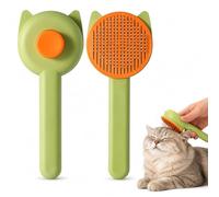 Eowppue Cepillos para gatos Cepillos para mascota Cepillo para perro Peine para gato con mango Elimina el 90% de la piel muerta y el pelo suelto Para perro de pelo medio y largo Gato（Green & Cat Ohr）