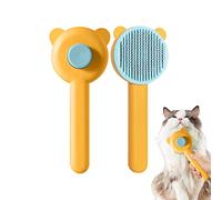 Eowppue Cepillos para gatos Cepillos para mascotas Cepillo para perro Peine para gatos con mango Elimina el 90% de la piel muerta y el pelo suelto Para perros de medio largo Gatos（Orange & Bear Ohr）