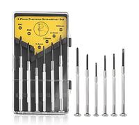 Eowppue Eyeglass Screwdriver Mini Screwdriver Set Watch with Case Small Screwdriver Set for Eyeglass Watch DIY Repair (6 Piezas)