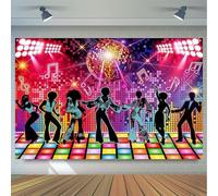 Eowppue Fondo de decoración de Discoteca: Baila tu Vida con Nuestro Cartel de Fiesta Dancing Queen, Fiesta de luz Negra o decoración de Mamma MIA.