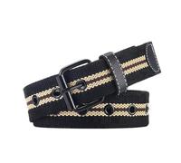 Eoyajsze Cinturón de lona de 3,8cm de ancho con hebilla negra para hombre y mujer, Color 1, 120cm