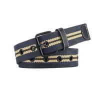 Eoyajsze Cinturón de lona de 3,8cm de ancho con hebilla negra para hombre y mujer, Color 3, 120cm