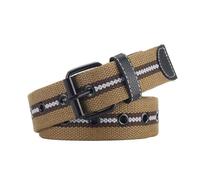 Eoyajsze Cinturón de lona de 3,8cm de ancho con hebilla negra para hombre y mujer, Color 4, 120cm