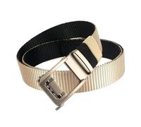 Eoyajsze Cinturón de nailon de doble cara para hombre de 125/150cm con hebilla automática de aleación, Color 5-plata, 150cm