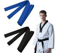 EOYVAIL Cinturones de traje de aikido,2 cinturones de taekwondo de artes marciales profesionales de 4 x 200 cm, muy adecuados para taekwondo, karate, judo y aikido, adecuados para niños y adultos.