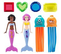 EOYVAIL Juguetes para bucear,Juguetes de buceo de 8 piezas Piscina para niños Sirena jugando en el agua para encontrar gemas Juego de caja del tesoro
