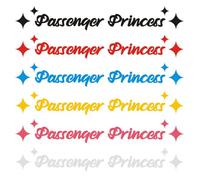 EOYVAIL Pegatinas de bebé para coches,Pegatinas de princesas para pasajeros, decoraciones de accesorios para automóviles para mujeres, pegatinas reflectantes para automóviles (6 piezas)