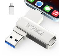 EOZNOE Pendrive 128GB para iPhone,3 en 1 Pen Drive Memoria Externa para Guardar Más Fotos Vídeos, Memoria USB de Alta Velocidad Compatible con iPhone/iPad/Android/PC